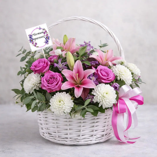 Кошница - "Розово"