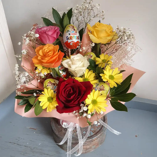 Сет - "Детство мое" (Рози, шоколадови яйца Kinder)