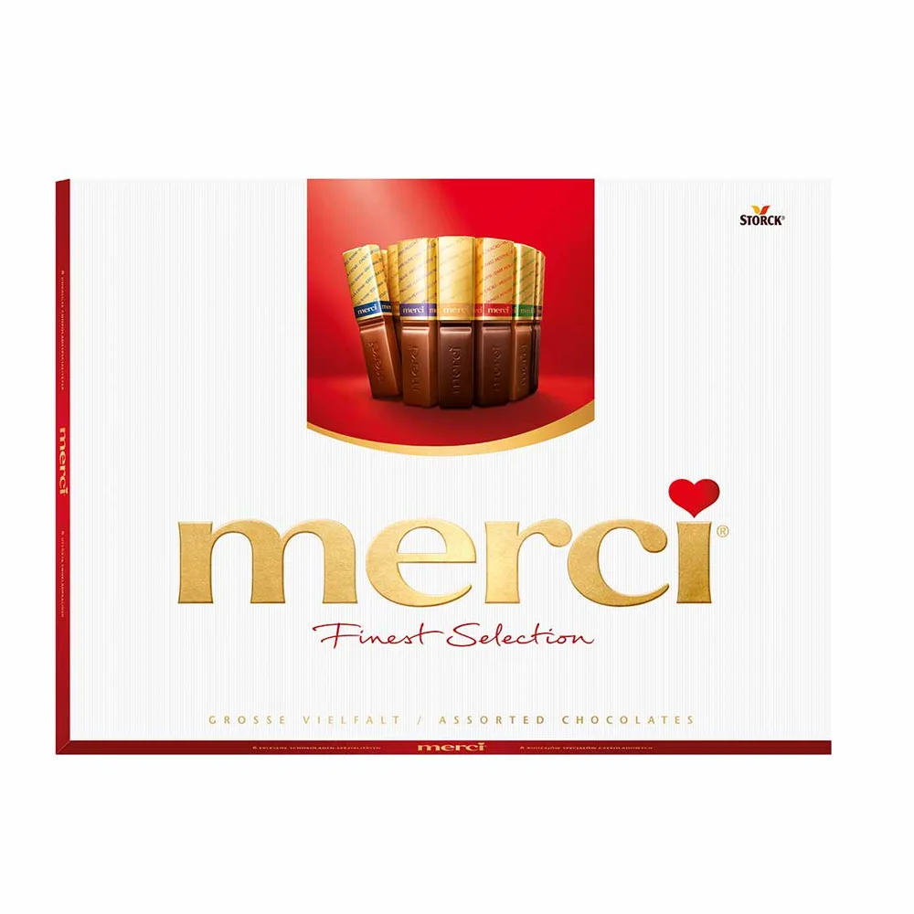 Добавка: Бонбони Merci с панделка от Подари Цвете, доставки в Радомир и Дупница.